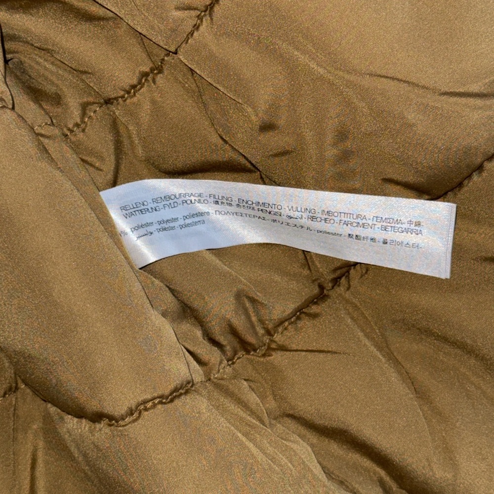 Zara military mustard brown oversized water/wind protected puffer coat, XL - Picture 11 of 11